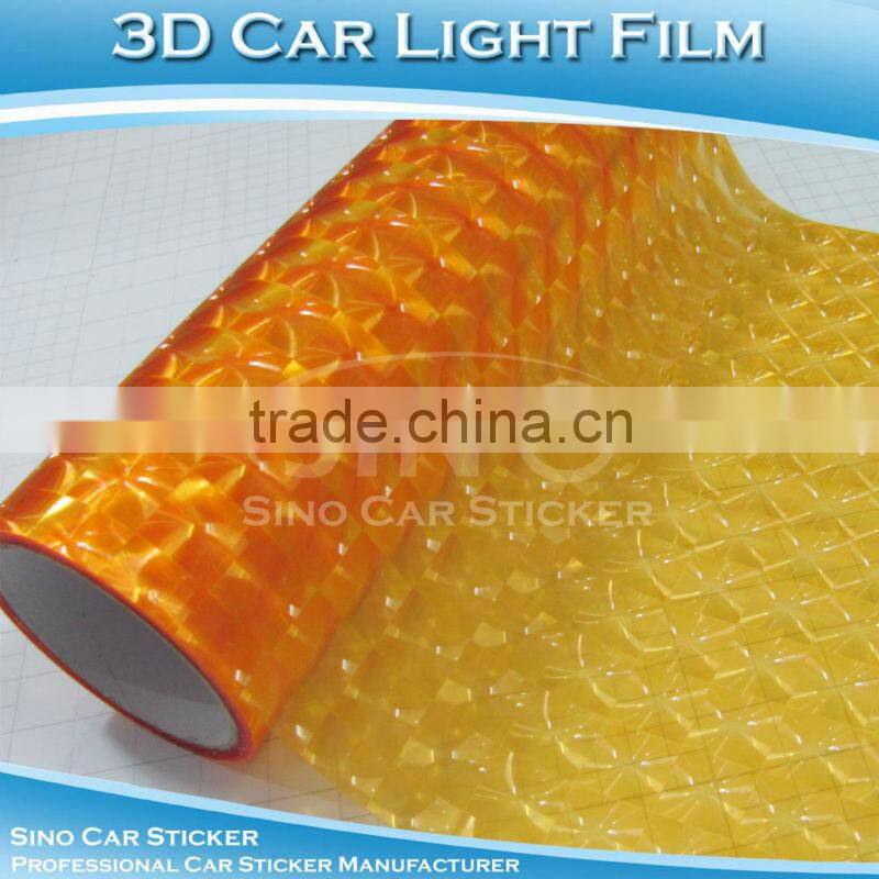 0.3x10m 3D Red Car Film Cat Eyes Car Light Decoration Tint Vinyl
