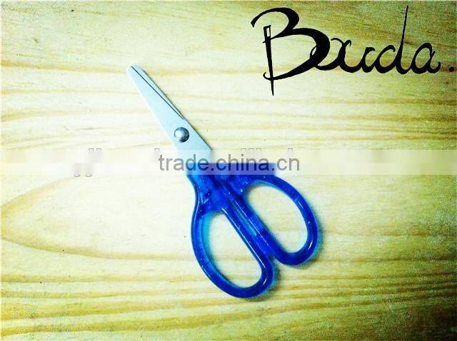 Special stainless steel stationery scissors with plastic handle BD-S1656