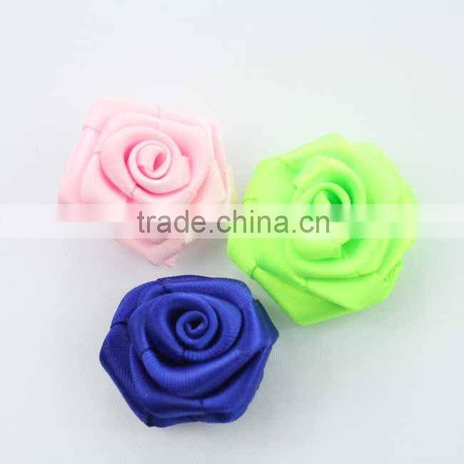 custom satin ribbon rose flower