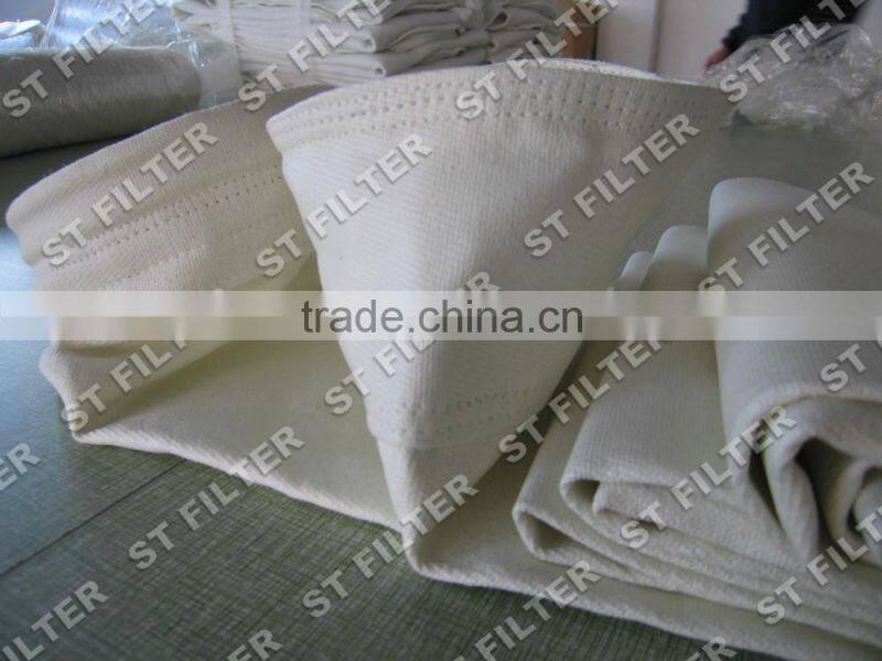 anti corrosion industrial filter bag for nonferrous metallurgy, fiberglass e ptfe membrane filter bag