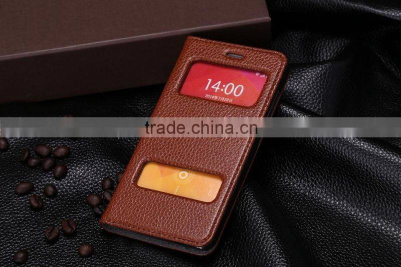 Superb Quality Leather Incoming Calls Filp Case for Xiaomi 4