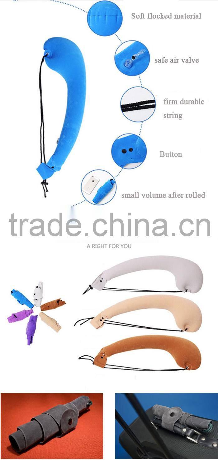 car plane flocked lateral support inflatable traveling Pillow