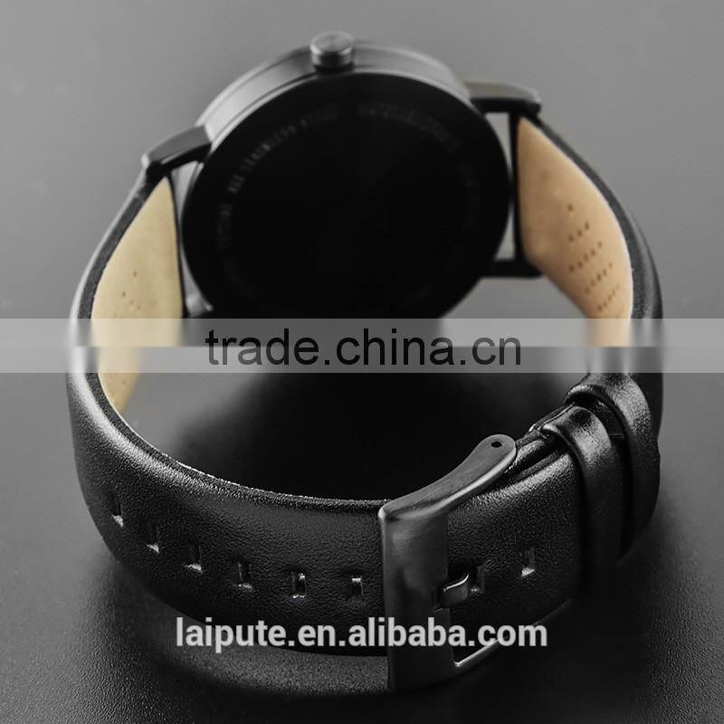 2016 montre Men sapphire vogue black business stainless steel watch 3ATM