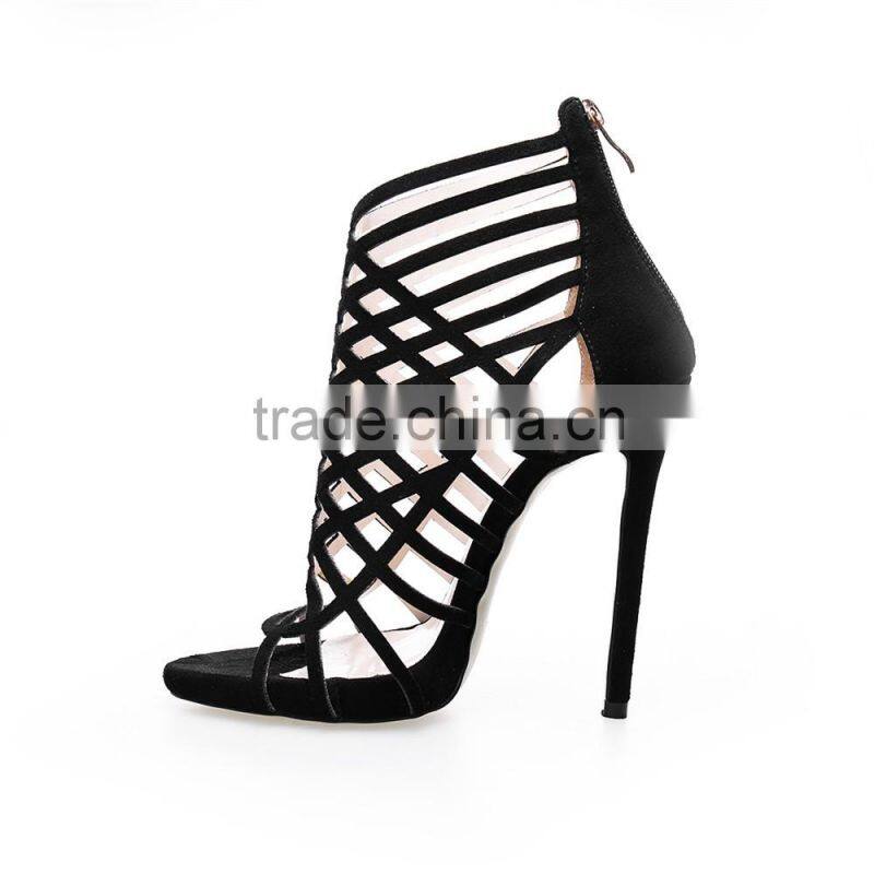 OLNS009 2016 beautiful gladiator sexy women sandals green ankle strap novelty fish toe sandal shoes for women