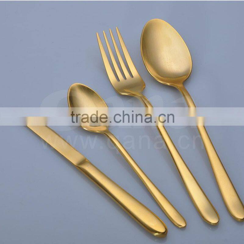 gold plated cutlery, gold cutlery set,flatware set with gold wholesale