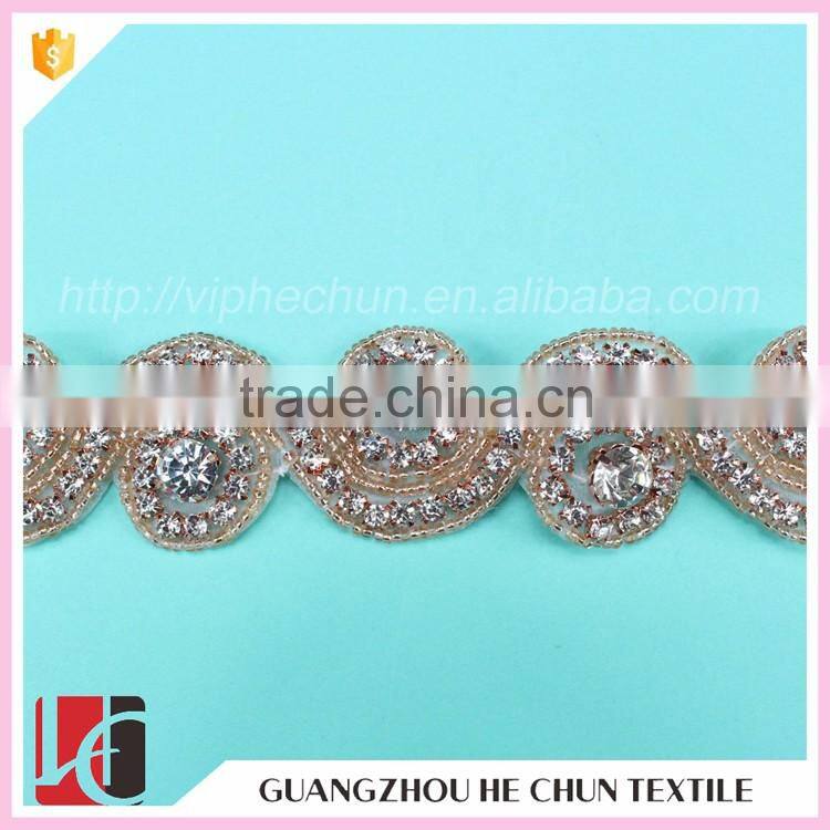 HC-4653-1 Hechun S Shape Fashion Gold Trim for Dresses