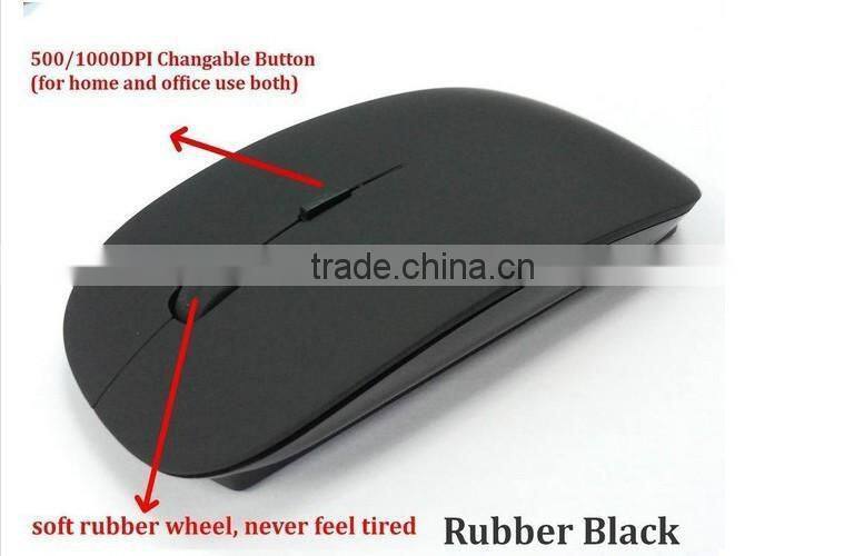Candy Color Ultra Thin USB Optical Wireless Mouse 2.4G Receiver Super Slim Mouse Cordless Computer PC Laptop Desktop