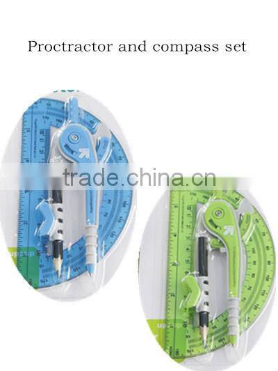 geometry protractor with 6" open center ,clear