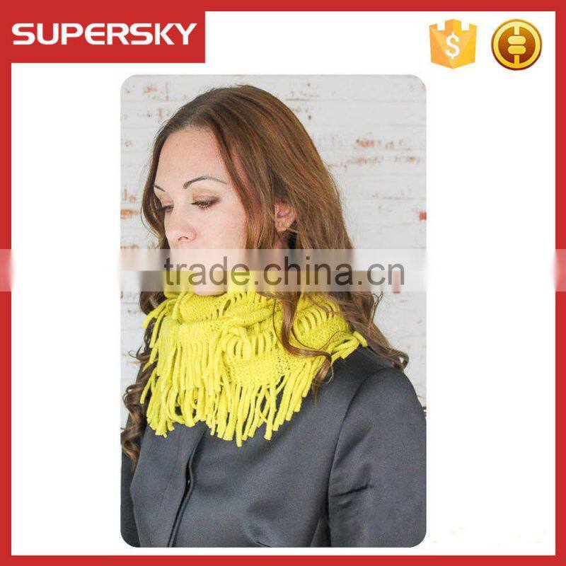 F197/classical women winter infinity scarf/women belt tassel fashion scarf