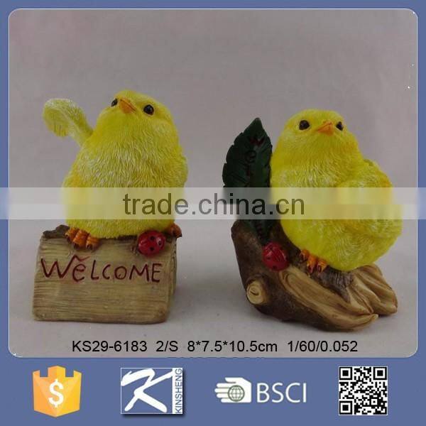 Fashion style resin rooster with fur for new year symbol