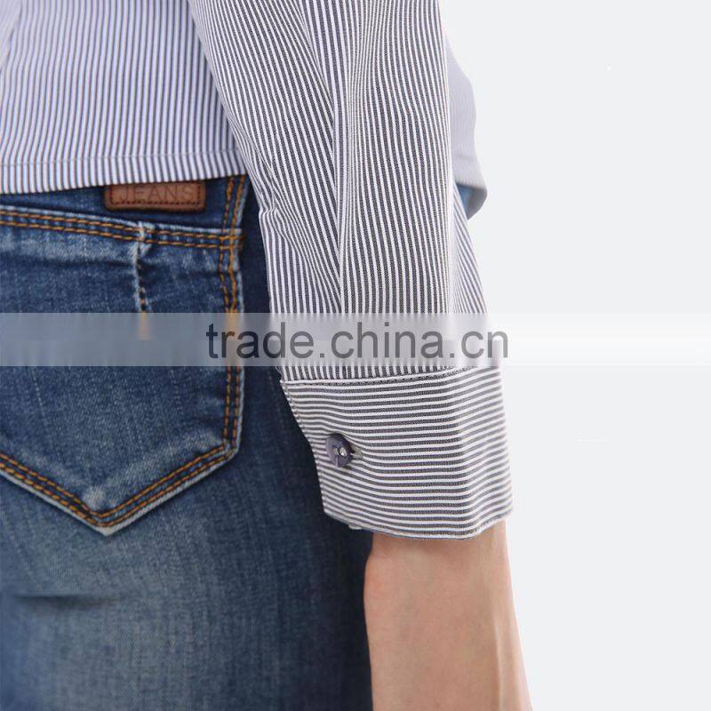 Stylish woman clothes long sleeve shirts business shirt for woman wear with competitive factory price