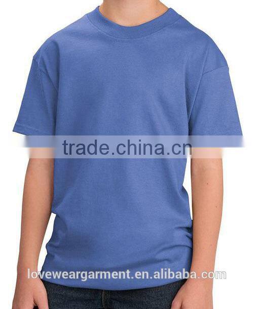 Kids plain no brand cotton round neck t shirt wholesale supplier China