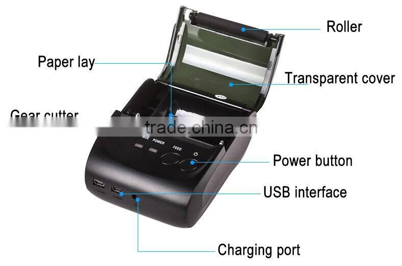 Support Thai Printing Mobile Receipt Printer Wireless Bluetooth Printer Pos System IMP006