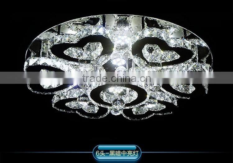 JEVEYA Lighting Modern Stainless Steel Chandelier 5730SMD K9 Crystal Ceiling Light