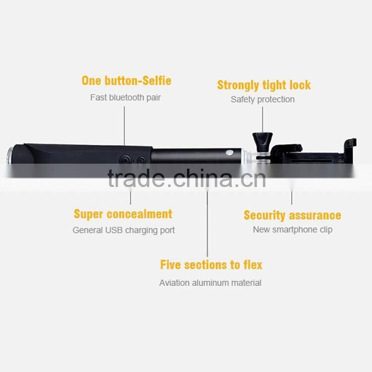 flexible selfie stick wired monopod Aluminum Alloy Pocket Selfie Stick