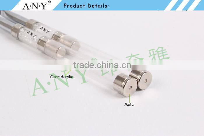 ANY Nail Art Maincure Micropainting Rhinestone Handle Nylon Hair Flat UV Gel Brush for Nail Polish Gel Art