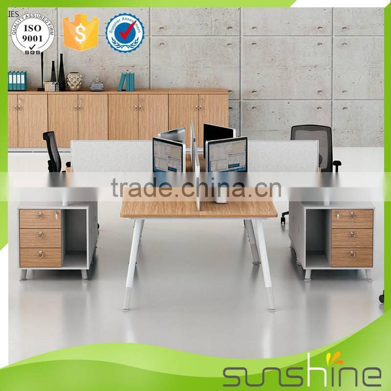 YS-SW02 Hot Sell Top Quality Office Furniture/Customized Office Desk 4 person Particle Board Workstation