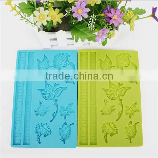 Beautiful flower leaf shaped silicone decorating cake tools