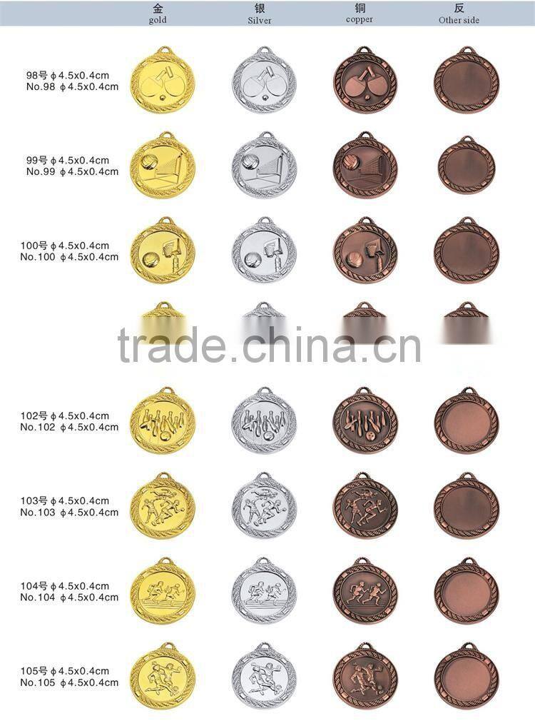 Cheap gold silver bronze sports factory directly sale metal medallion craft badge award football medal