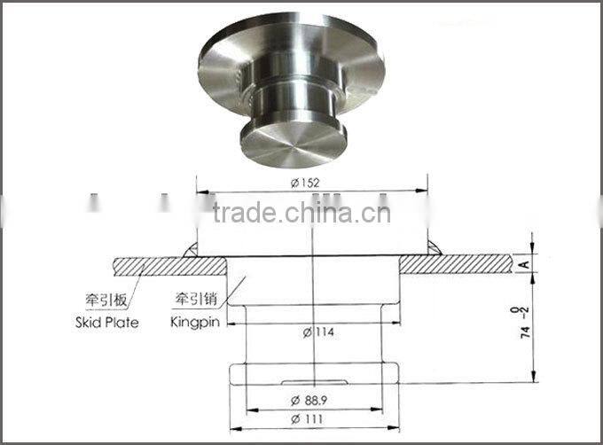 Semi Truck Low Alloy Steel 3.5 Inch Heavy Duty Top Mount Trailer Weld Kingpin