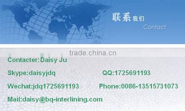 60degree good coating nonwoven Fusible Interlining for enzyme washing