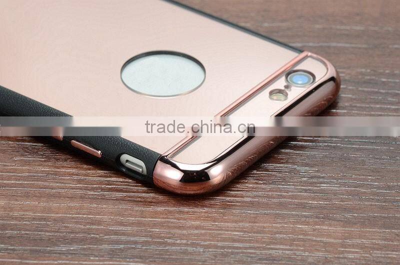 Luxury Shockproof Metal Plastic with Silcone Back Case Cover For iPhone 6
