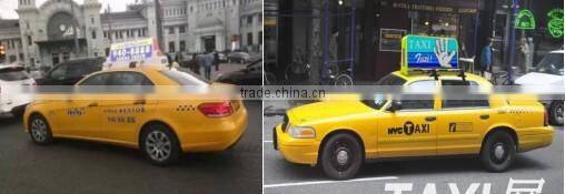 2016 hot sales P5 / P6 outdoor full color taxi top double side led display