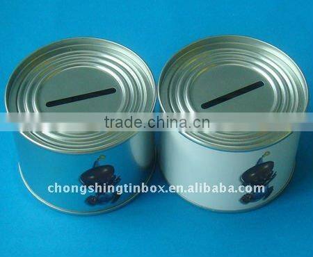 Round tin storage box