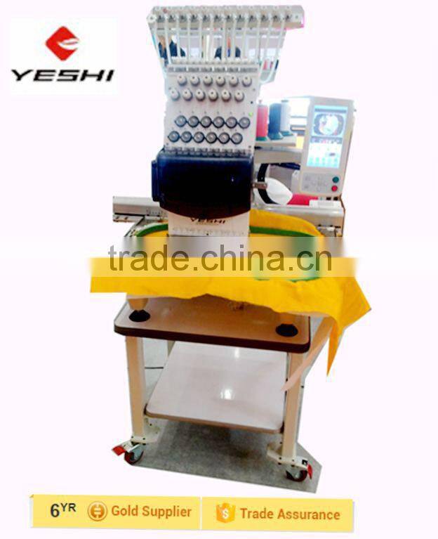 Single head cap Tshit flat embroidery machine