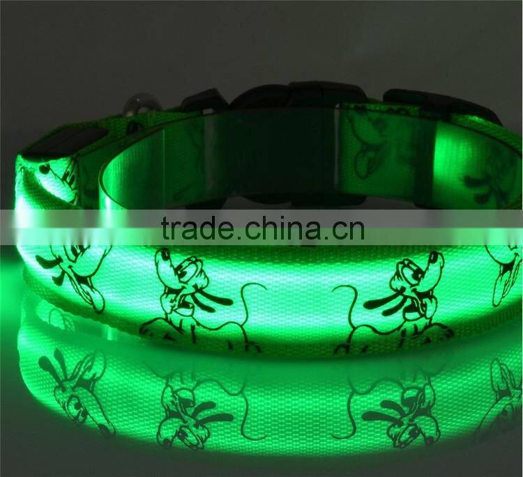 Safety LED Light-up Flashing Glow in the Dark Lighted Dog Collars
