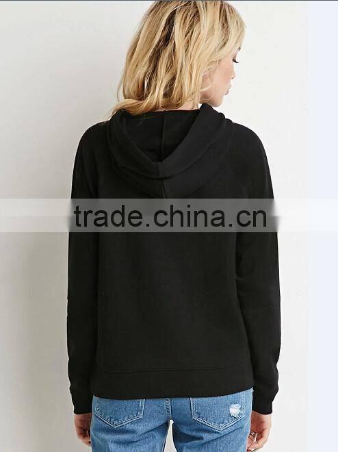 China wholesale new fashion hoodie design classic fleece hoodie for women