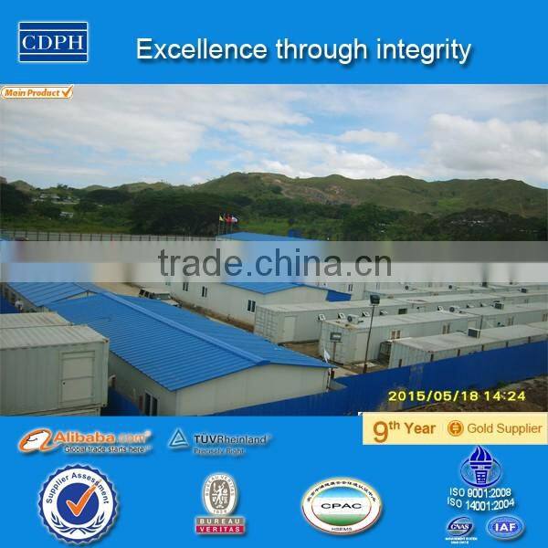 China aliababa galvanized steel structure prefabricated house prices in Papua New Guinea