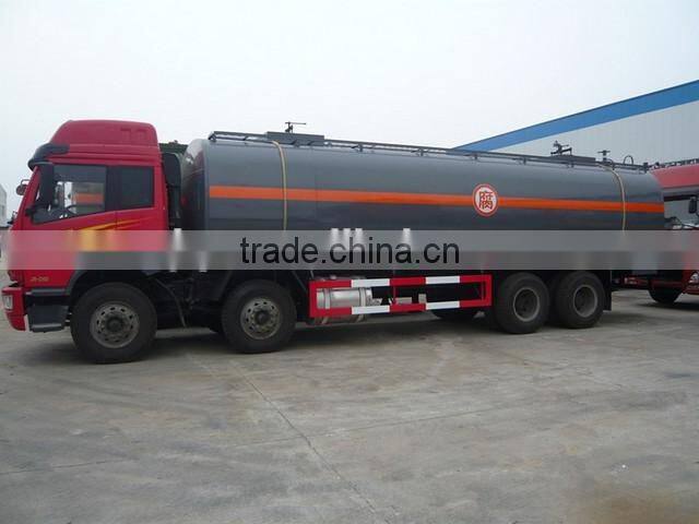 high quality new condition FAW 8X4 31000L flammable liquid tank truck