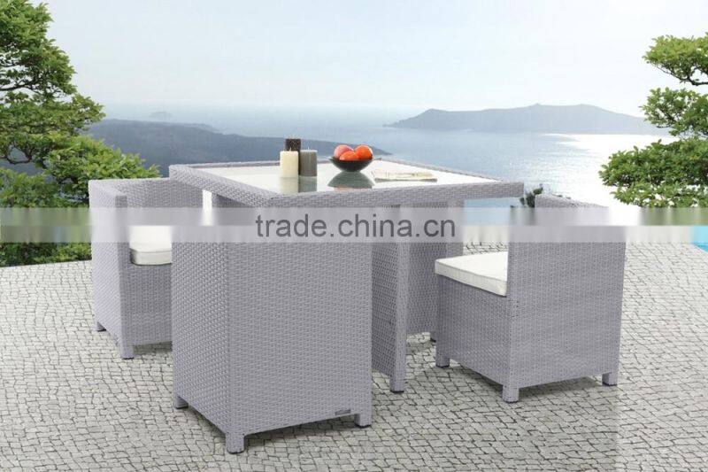 Comtemporary wicker coffee set furniture - Patio Outdoor dining Set - Poly Rattan Dining Set