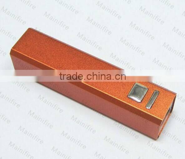 slim aluminium mobile 2000-2600mah power bank Shenzhen factory