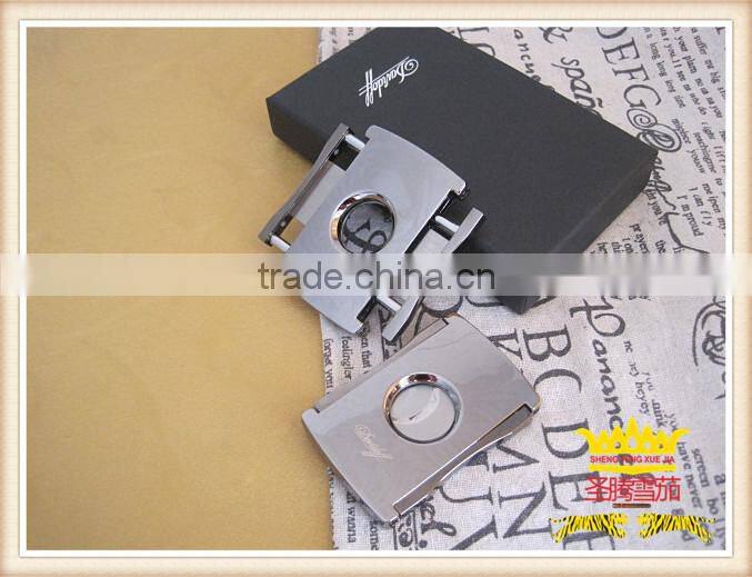 Double blade stainless steel cigar cutter