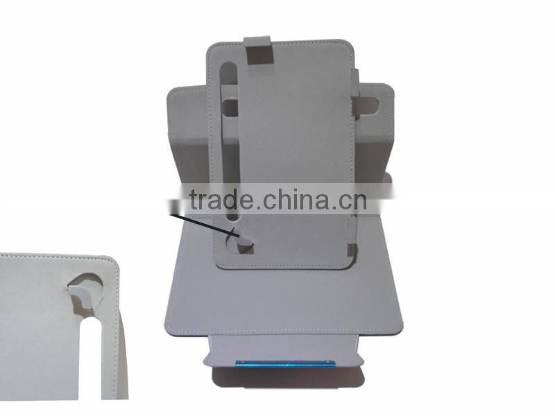 2014 New style hot selling custom stylish universal 360 degree rotation cartoon leather smart case for 7 inch tablet