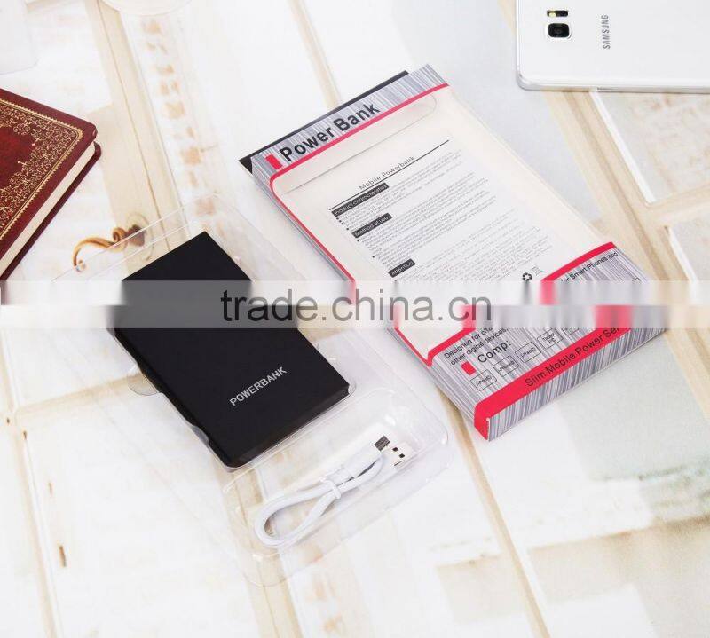 OEM wholesale factory price metal shell rechargeable portable power bank 4000mah