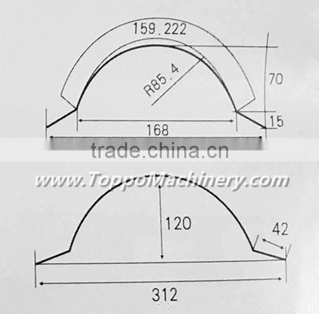 Glazed Metal Roof Ridge Cap Producing Machine