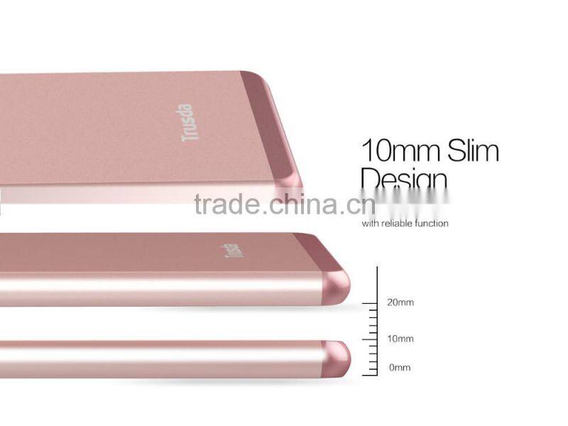 Hot selling! Wholesale 3A quick charge 10000mAh type c power bank