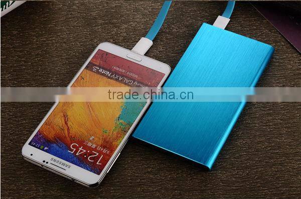 2016 New arrival best quality ultra slim aluminum metal 12000mah power bank