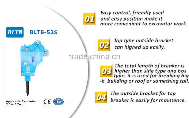 BLTB-53 hydraulic hammer 53mm chisel mining demolition hammer for mini excavator