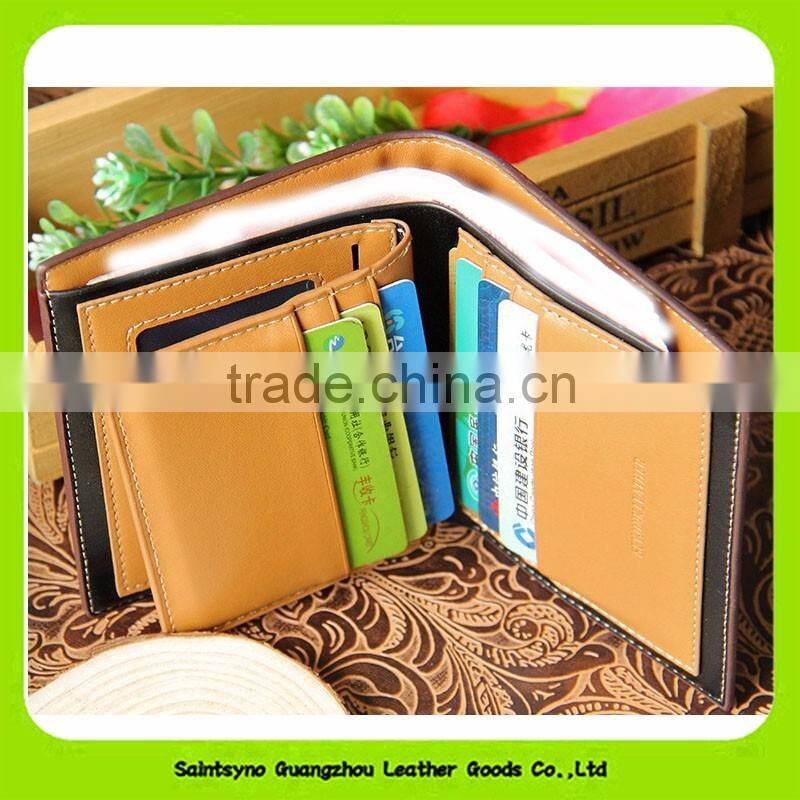 16917 High quality fashion men leather wallet 2016