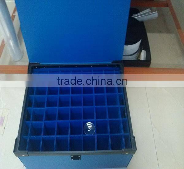 Custom-made corrugated plastic packing box for glassware