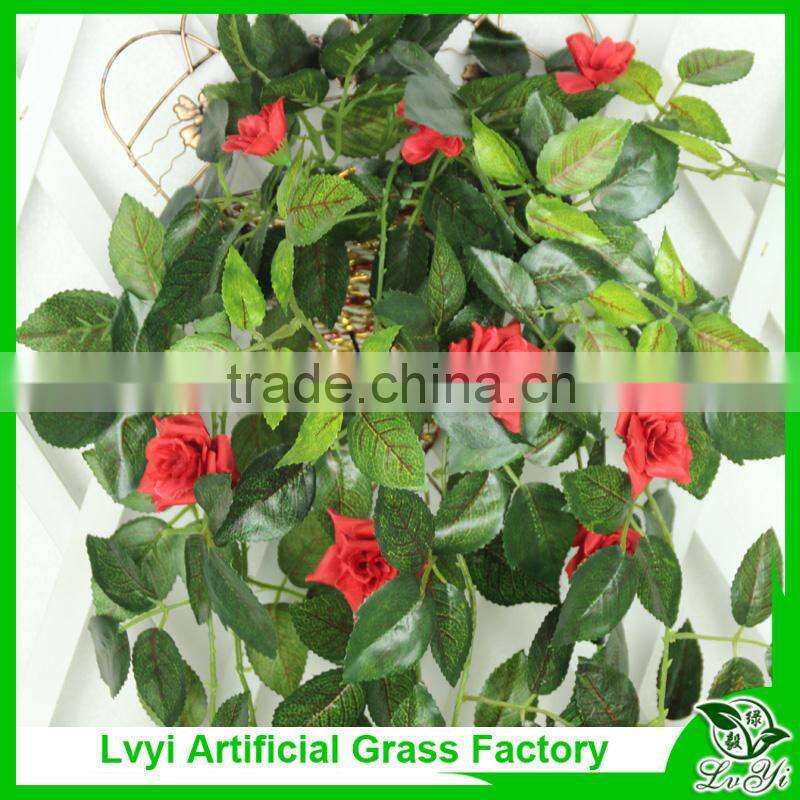 Artificial rose vines for wedding decoration