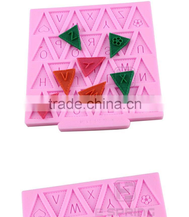 Triangle Flag Letter Silicone Fondant Molds
