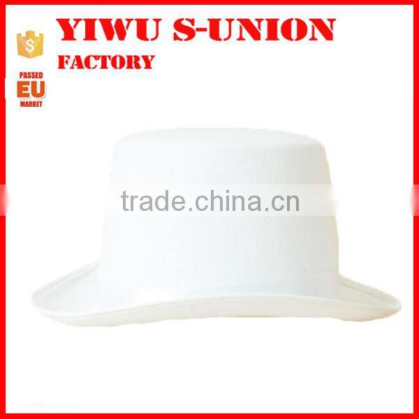 Fashion non woven white magic round felt fiesta lincoln cheap top hats