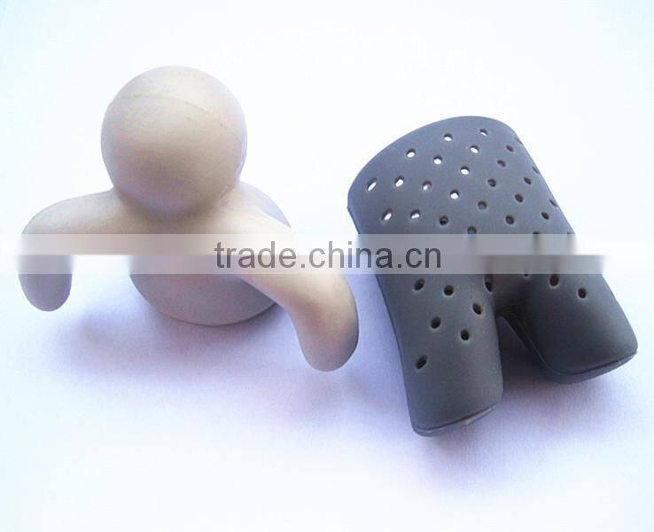 2015 NEW BPA free FDA approved food grade Mr.Tea man wholesale tea infuser silicone tea infuser gift