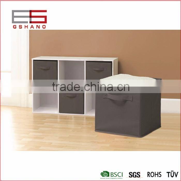 Brown Fabric Collapsible Clothing Storage Cube Organizer Drawers