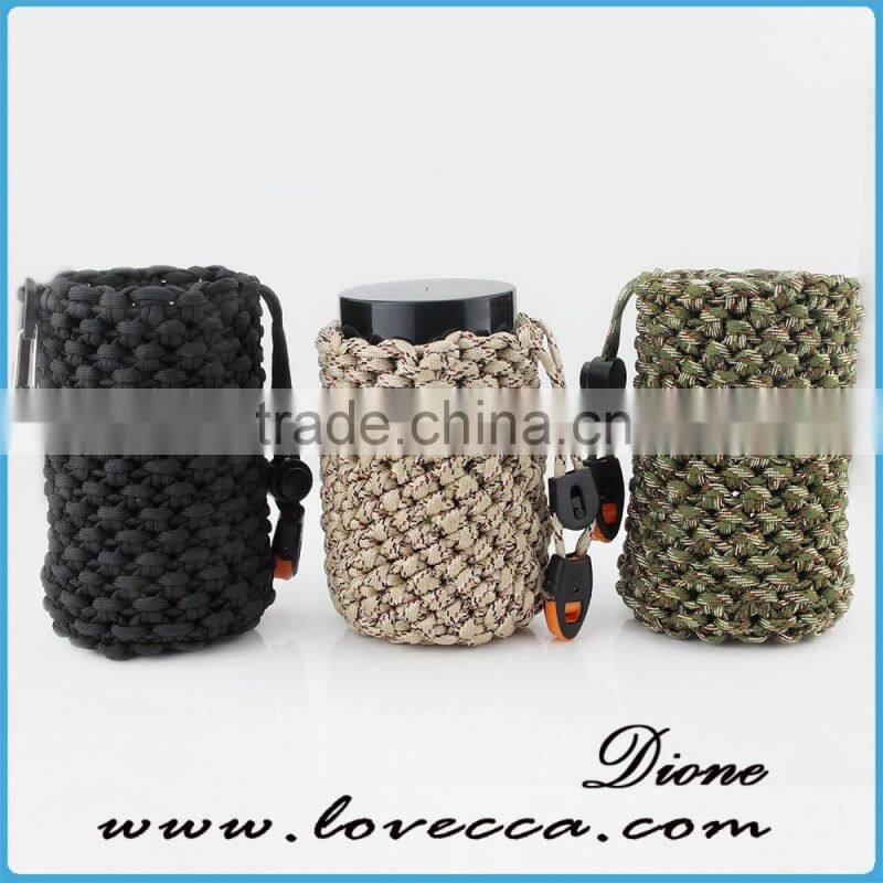 new product Paracord Firestarter Keychain/ Carabiner Paracord Keychain with bottle opener